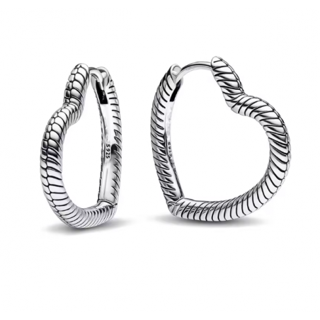 Boucles d'oreilles charm coeur argent