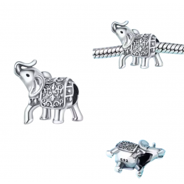 Charm pour bracelet éléphant porte bonheur