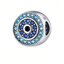 Charm pour bracelet séparateur pierre bleue turquoise