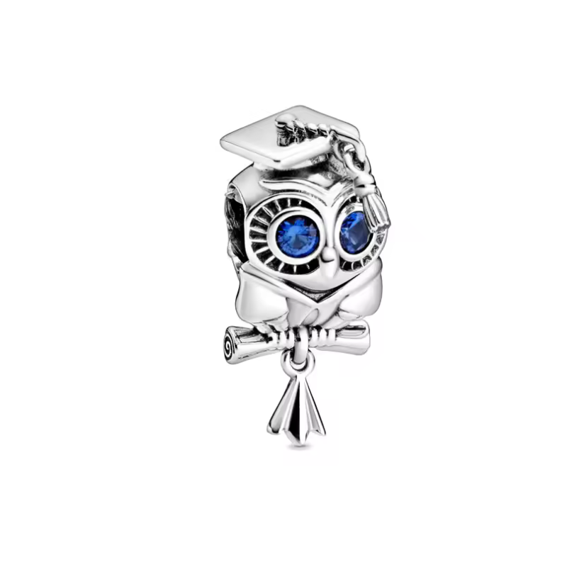 Charm pour bracelet chouette hibou chapeau