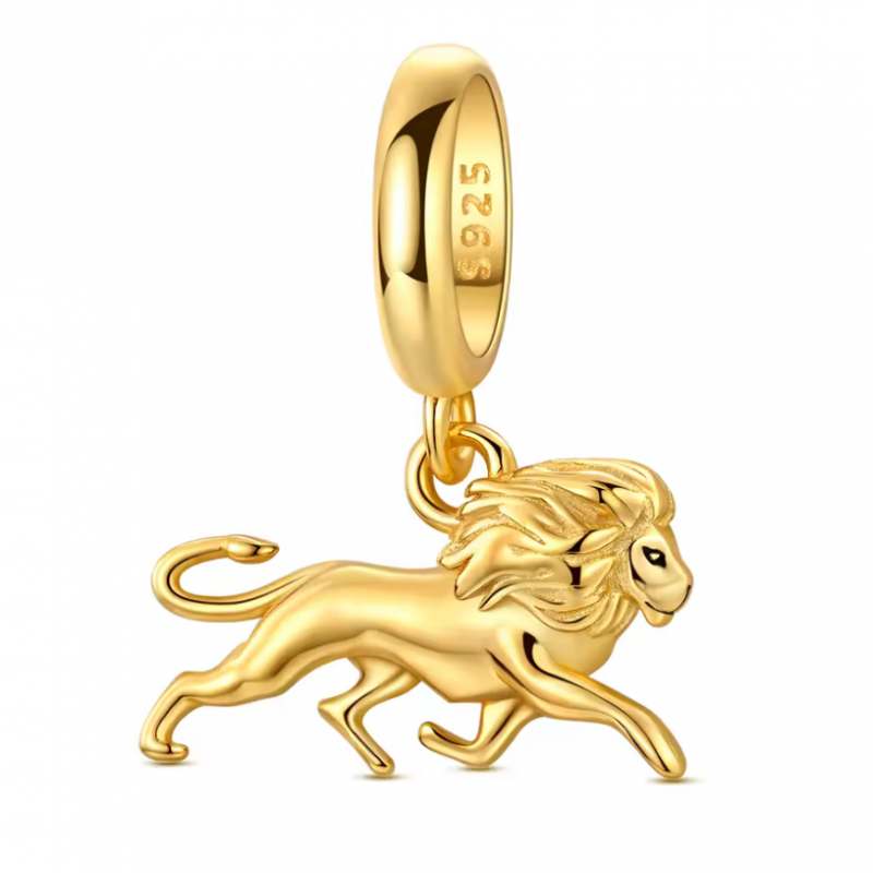 Charm pour bracelet lion or