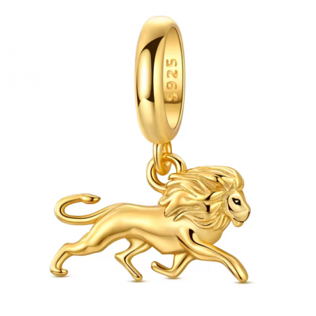 Charm pour bracelet lion or