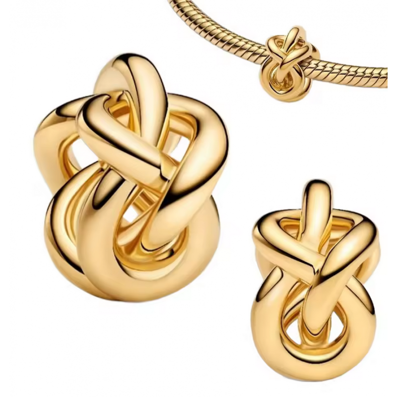 Charm pour bracelet corde entrelacée or