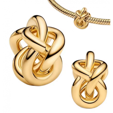 Charm pour bracelet corde entrelacée or