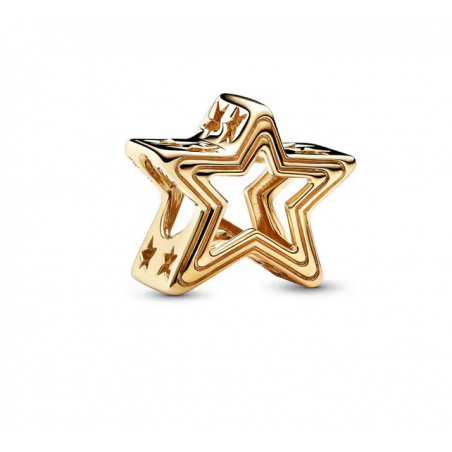 Charm bijou pour bracelet étoile ajourée or
