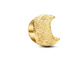 Charm bijou pour bracelet lune or frappé relief