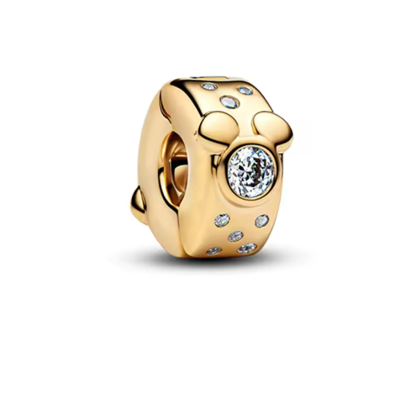 Charm pour bracelet séparateur clip or oreille mickey