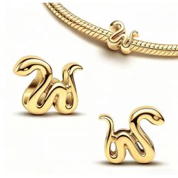 Charm bijou pour bracelet serpent sur bracelet or