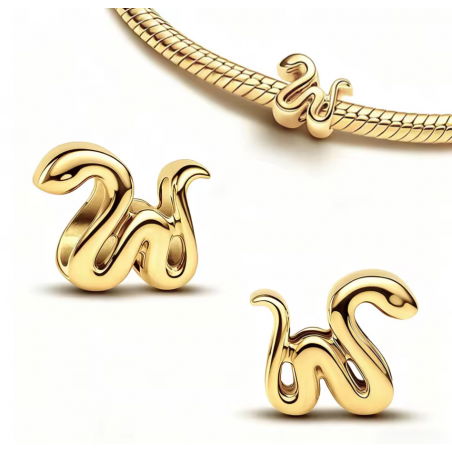 Charm bijou pour bracelet serpent sur bracelet or