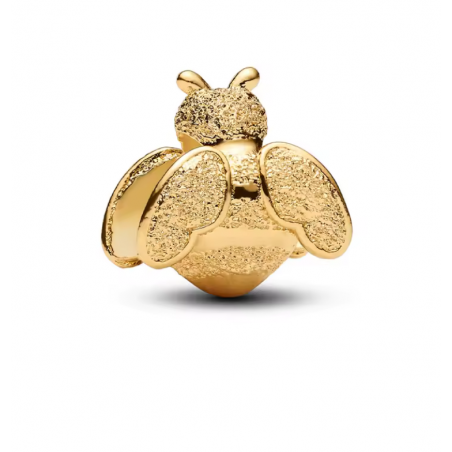 Charm bijou pour bracelet abeille or frappé relief