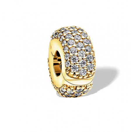 Charm pour bracelet séparateur clip strass relief