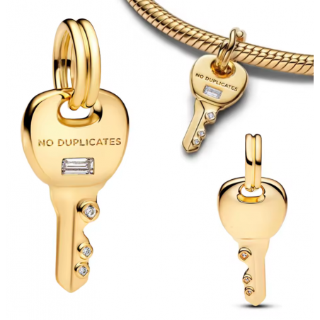 Charm pour bracelet clef cadeau réussite permis maison or