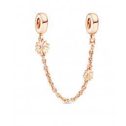 Charm pour bracelet chaine petite fleur or rose