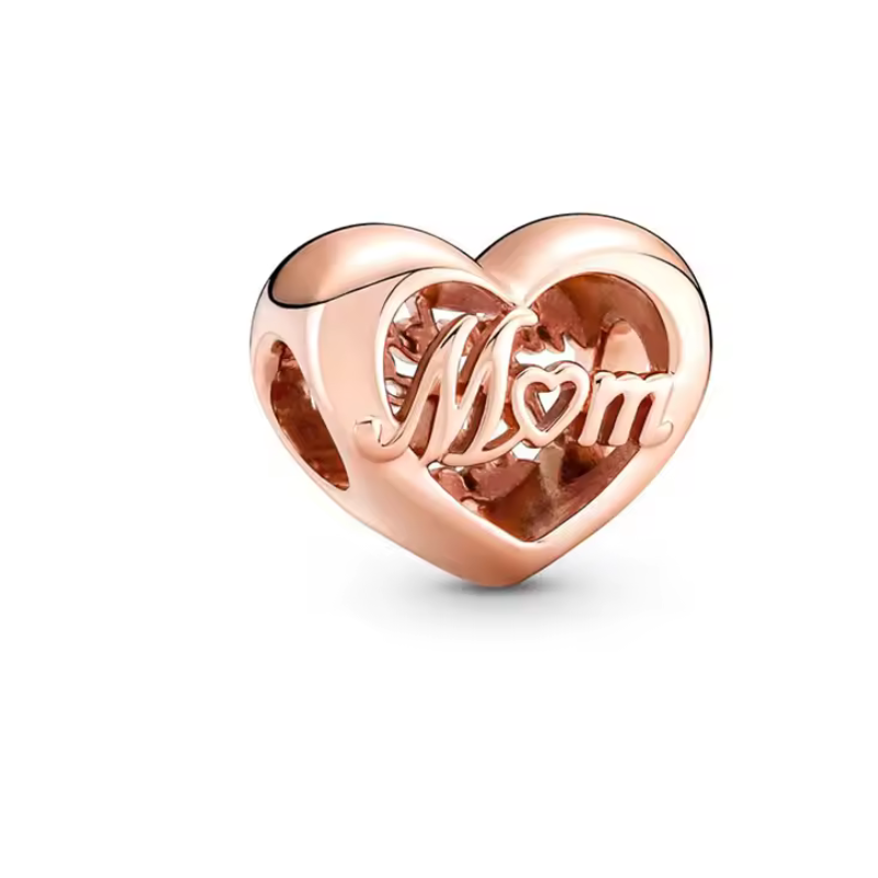 Charm pour bracelet coeur mom maman