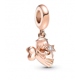 Charm pour bracelet ange étoile or rose