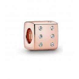 Charm pour bracelet dè jeux de société or rose