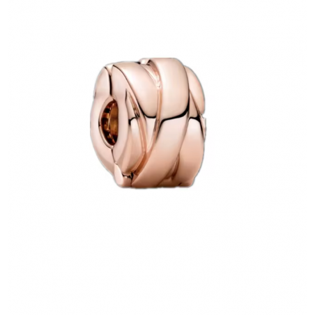 Charm pour bracelet séparateur clip or rose simple torsadé