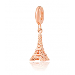 Charm pour bracelet Tour Eiffel Paris or rose