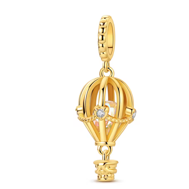 Charm pour bracelet montgolfière or