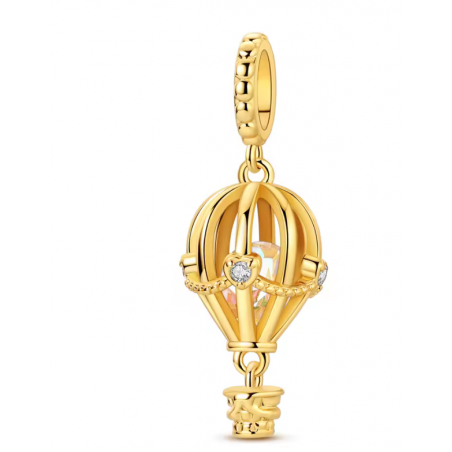 Charm pour bracelet montgolfière or