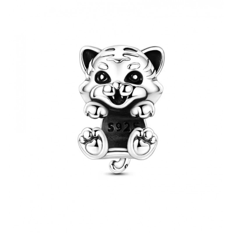 Charm pour bracelet bébé tigre accroché