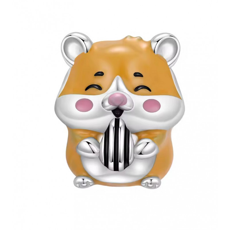 Charm pour bracelet hamster mange graine