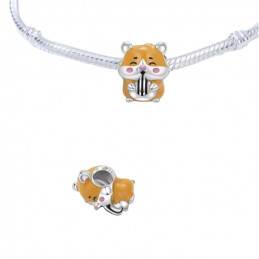 Charm pour bracelet hamster mange graine