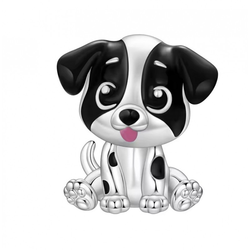 Charm pour bracelet chien mignon assis