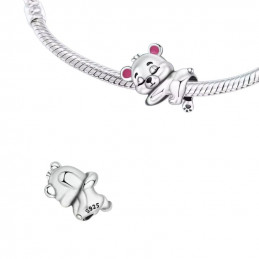 Charm bébé ours dort sur bracelet
