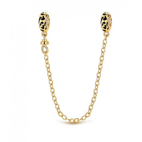 Charm pour bracelet chaine léopard bloqueur or