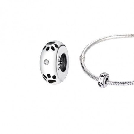 Charm pour bracelet séparateur patte de chien chat