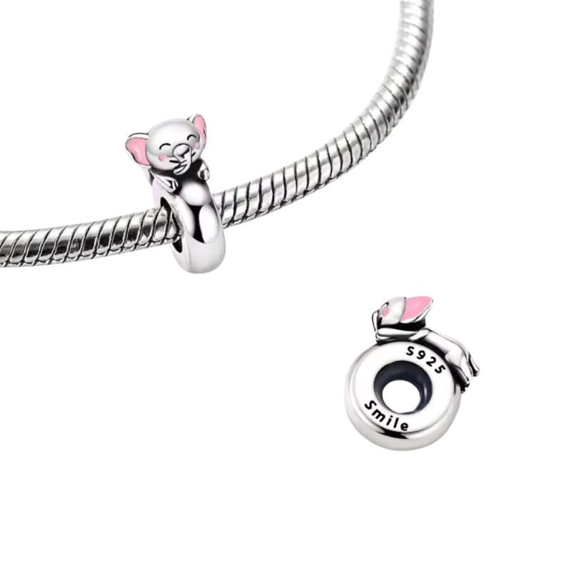 Charm pour bracelet bloqueur éléphant allongé