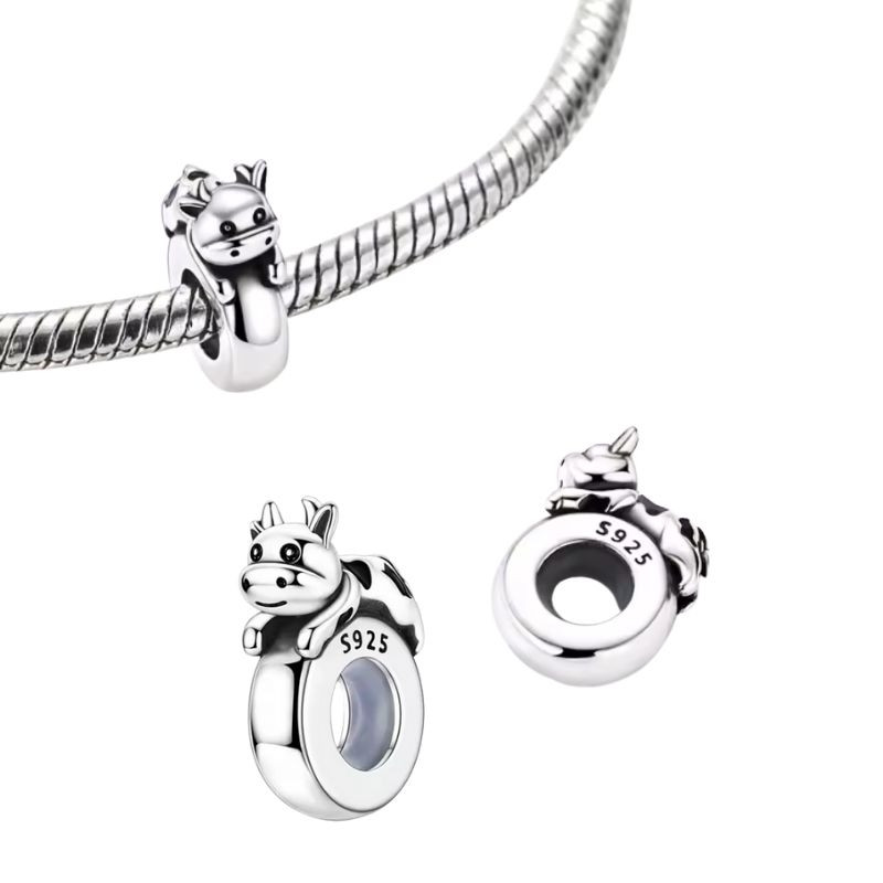 Charm pour bracelet bloqueur vache allongé