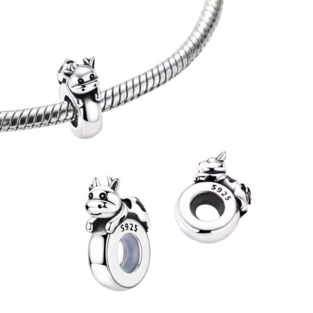 Charm pour bracelet bloqueur vache allongé