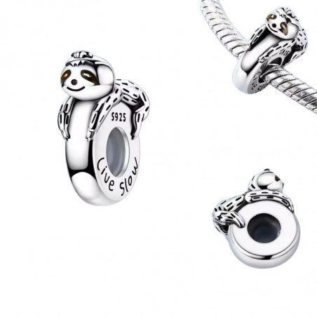 Charm pour bracelet bloqueur paresseux vivre lentement