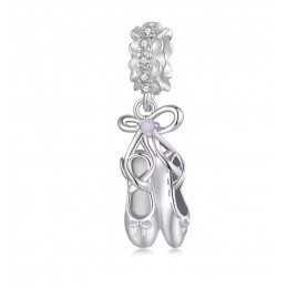Charm bijou pour bracelet cadeau danseuse ballerine argent