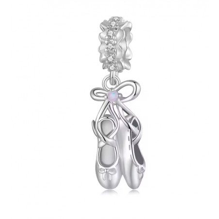 Charm bijou pour bracelet cadeau danseuse ballerine argent