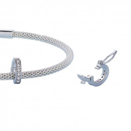 Charm pour bracelet strass clip avec fermoir