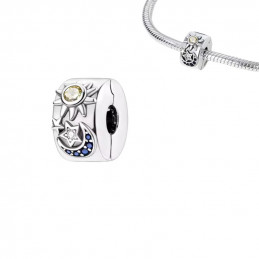 Charm pour bracelet clip bloqueur étoile lune soleil