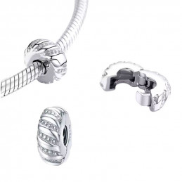 Charm bijou pour bracelet séparateur spirale strass