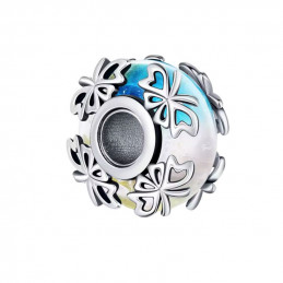charm pour bracelet murano papillon multicolore