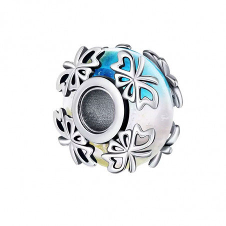 charm pour bracelet murano papillon multicolore