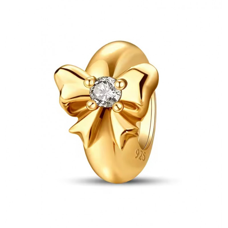 Charm pour bracelet séparateur espaceur noeud or