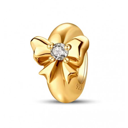 Charm pour bracelet séparateur espaceur noeud or