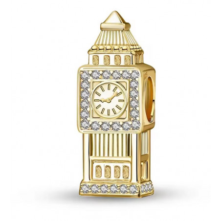 Charm pour bracelet tour big ben Londres or