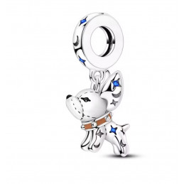 Charm pour bracelet chien collier étoile lune