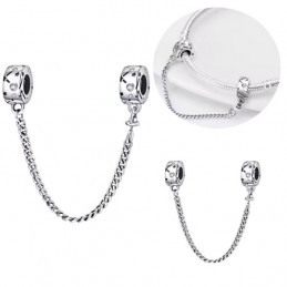 Charm pour bracelet séparateur étoiles argent double