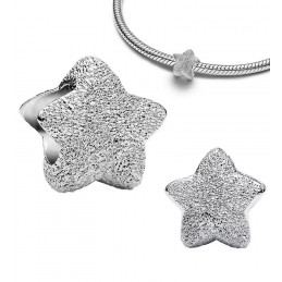 Charm pour bracelet petite étoile argent frappé