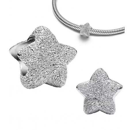 Charm pour bracelet petite étoile argent frappé