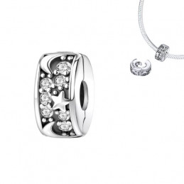 Charm pour bracelet clip bloqueur étoile lune
